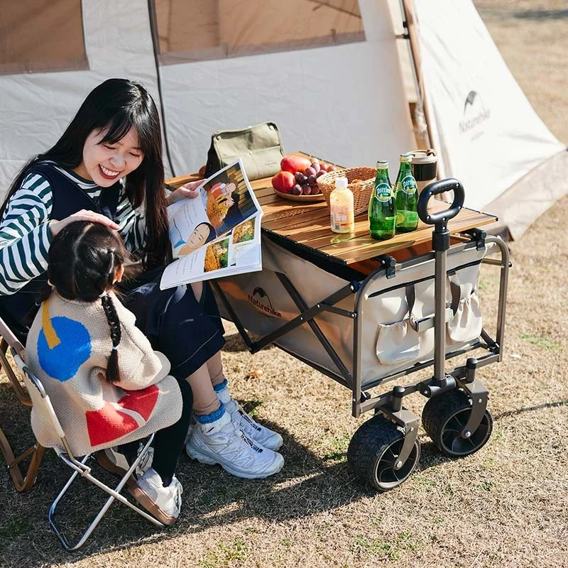 Naturehike Outdoor Garten Park Mehrzweck-Kinderwagen Tragbarer  Strand-Trolley Faltbarer Camping-Kinderwagen Klappbarer Bollerwagen