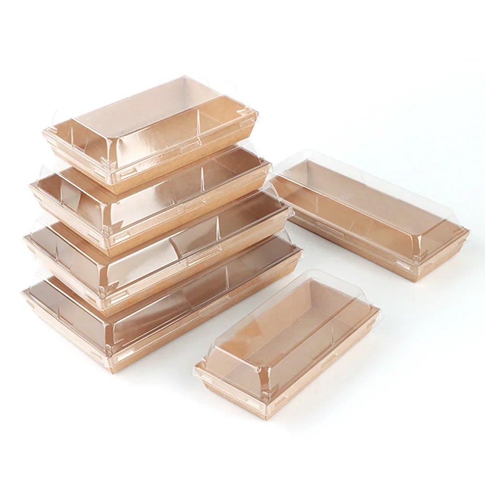 Sushi Container Packaging Box Custom Disposable Takeaway Container Fast Food Container Burger French Fries Paper Tray