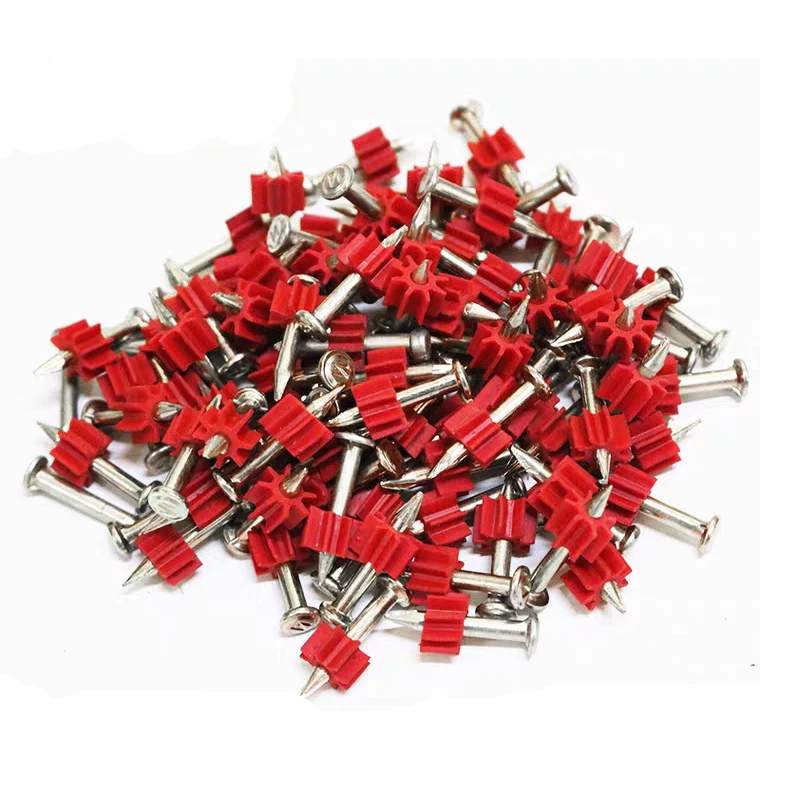 Fastner Nail Wholesale Pd Power Actuated Fastener Nail With Red Flute Plastic Washer ...