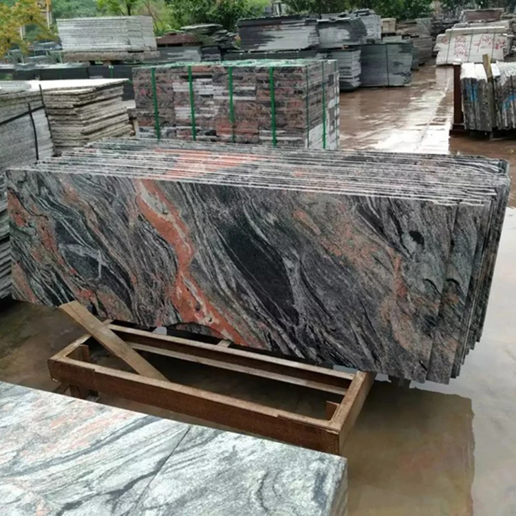 Polished natural stone  Chinese Azalea Red Marble black marble with red vein marble tiles price for decoration