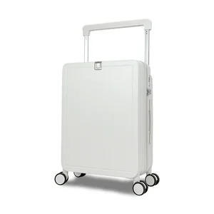New Design Wide Trolley Luggage Unisex Fashion Front Open with TSA Lock PC Material Spinner Caster Custom Printing Option