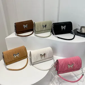 2026 New Fashion Element Lady Single Chain Shoulder Bags Woman Pu Leather Underarm Bags Fashion Woman Handbags