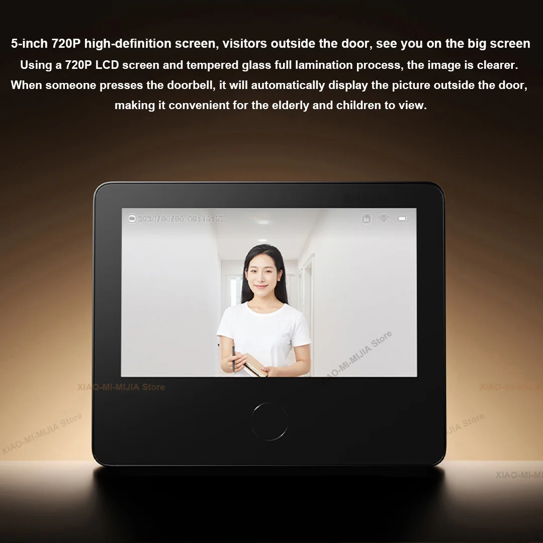 2024 Inch Display 3MP WIFI Mijia Mi Cat Eye Video Doorbell Peephole  Camera for Xiaomi Smart - Main Image