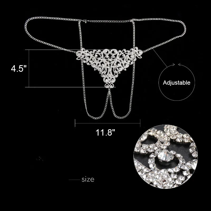 New Design Sexy Thong Alloy For Lady Fashion Jewelry Panties Crystal ...