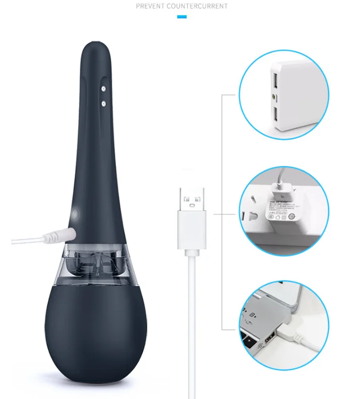 Enema Masturbation Deep Cleaning Container Vagina & Anal Cleaner Douche Bulb Silicone Sex Tool for Women Men