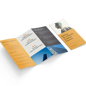 Custom Offset Printed Flyers & Brochures Eco-Friendly Paper Folder Style Multiple Sizes Fast Turnaround