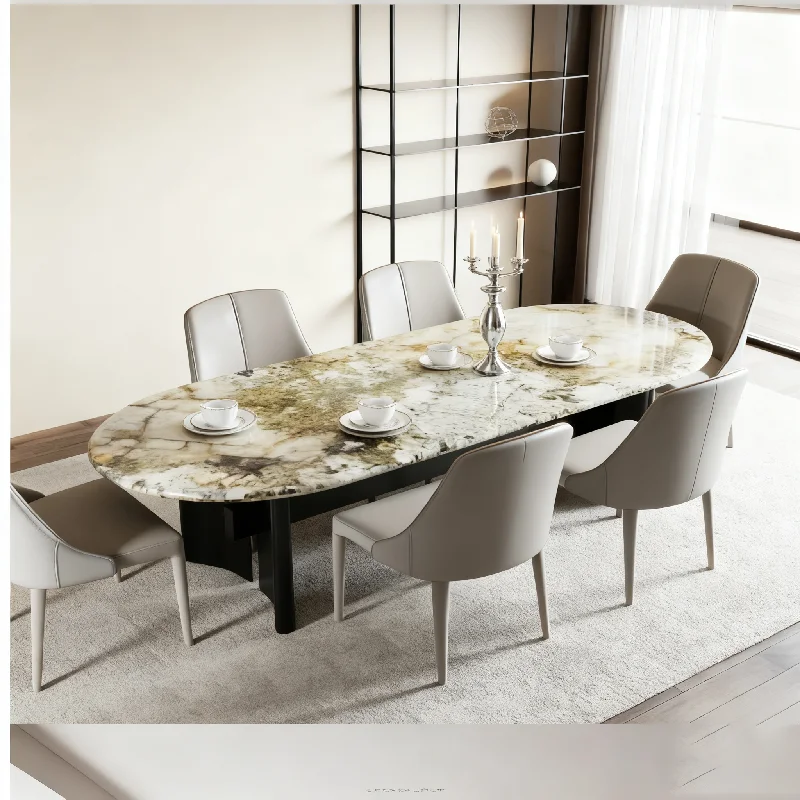 Natural Stone Alaska White Granite Slab Modern Dining Table for Apartment Home Furniture