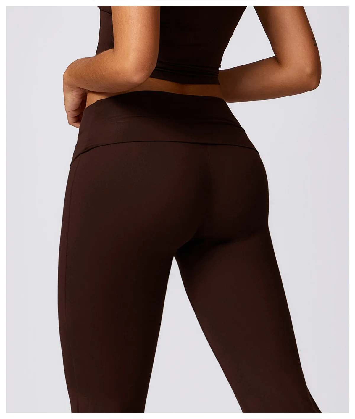 Hot selling 2024 Women high Waist Stretchy Quick Dry Soft Compression Long Flare yoga pants leggings for women soft polyester details