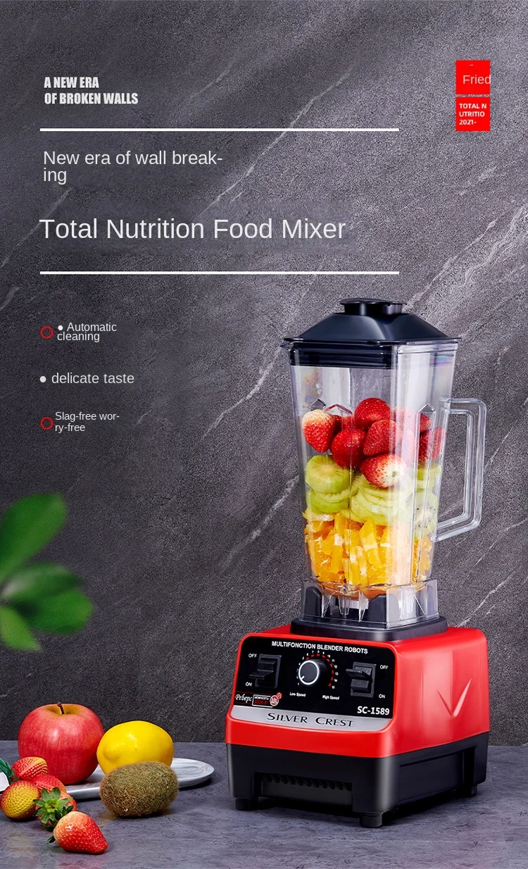 Highpower 2l Silver Crest Blender Sc1589 Multifunctional Double Cup