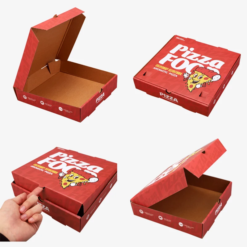 Eco-friendly Custom Logo Takeaway Food Delivery Frozen Pizza Paper Boxes Corrugated Cardboard 12 Inch Large Pizza Packaging Box factory