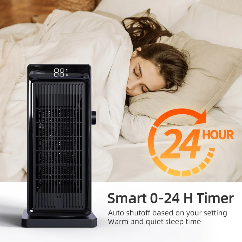 Home Use Fast Heating Electric Ptc Space Heater and Fan Combo with ECO Thermostat