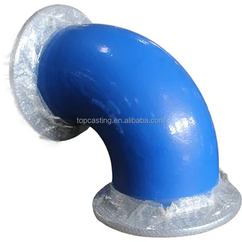 ISO2531 Ductile Iron Pipe Fitting Double Flange 90 Degree Elbow Bend for Water Pipe