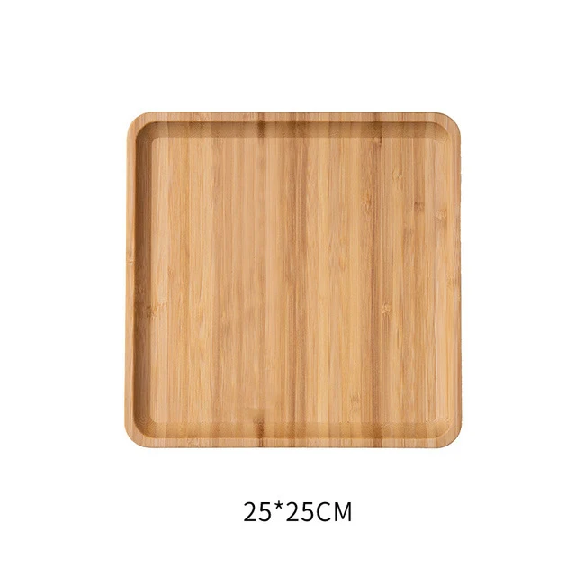 Free Sample Reusable Biodegradable Square Bamboo Serving Dish Eco-Friendly Dinner Plate for Eco-conscious Camping Adventures