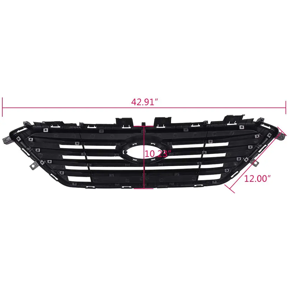 For 2015 2016 2017 941-534 Hyundai Sonata Front Radiator hood Grille Chrome Bumper Assembly