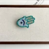 Palm-shaped eyes blue green 9*6cm