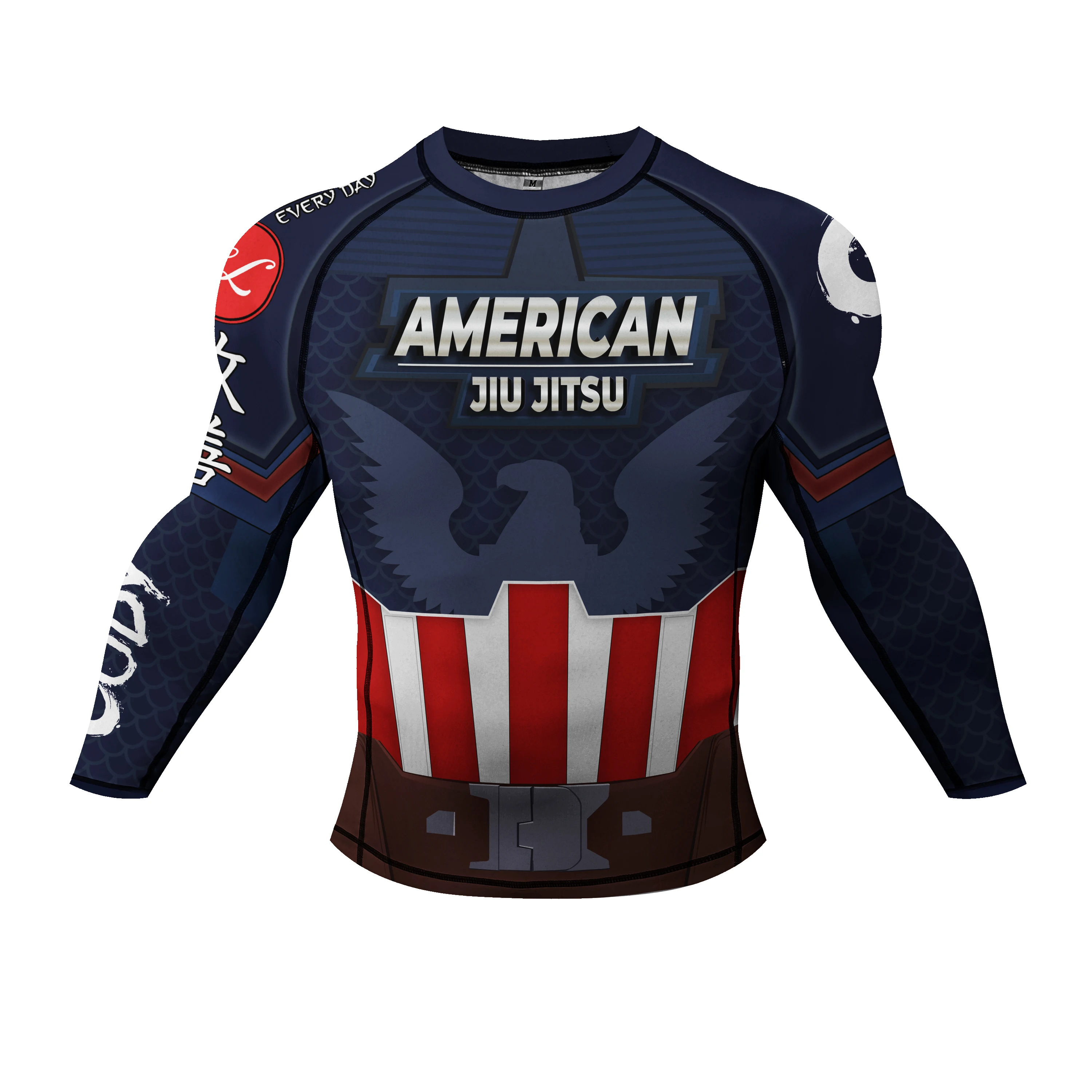Cody Lundin MMA Rash Guard BJJ T Shirt 3D Printed Design Slim Fit Knitted Fabric for Men