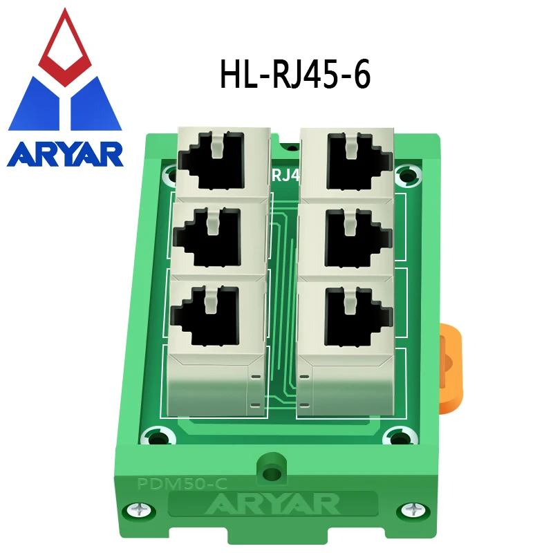 6 vie 6 porte rj45 8 p8c femmina per adattatore per blocco