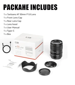 7Artisans 50mm F1.8 STM Lens Auto Focus Full-Frame Large Aperture Standard Prime Lens for Sony FE ZVE10 6400 A7C II A7R II product image