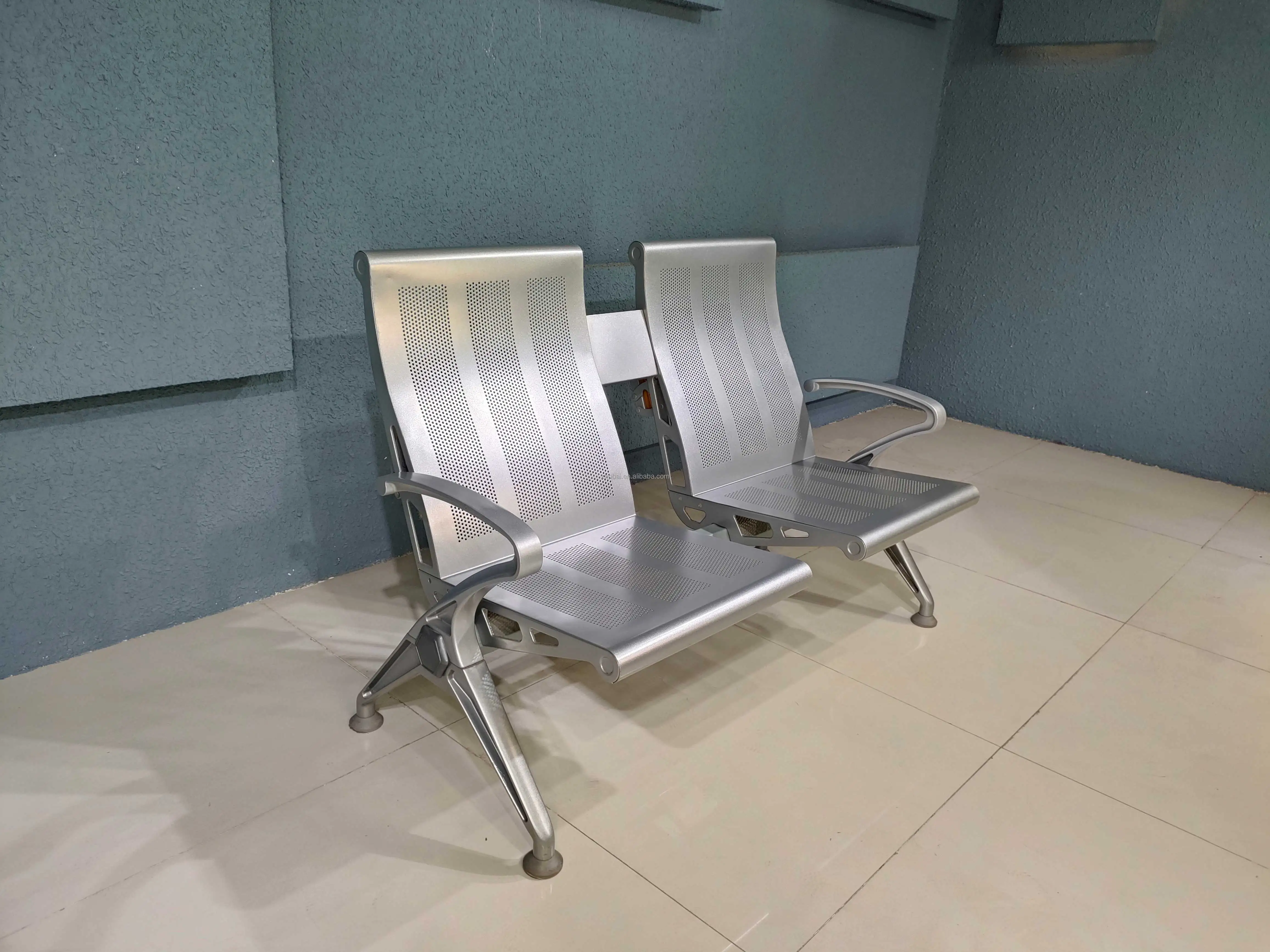 Modern Stainless Steel Armchair for Waiting Rooms 1 3 or 5 Seat Options for Airport Hospital School or Gym Use 5