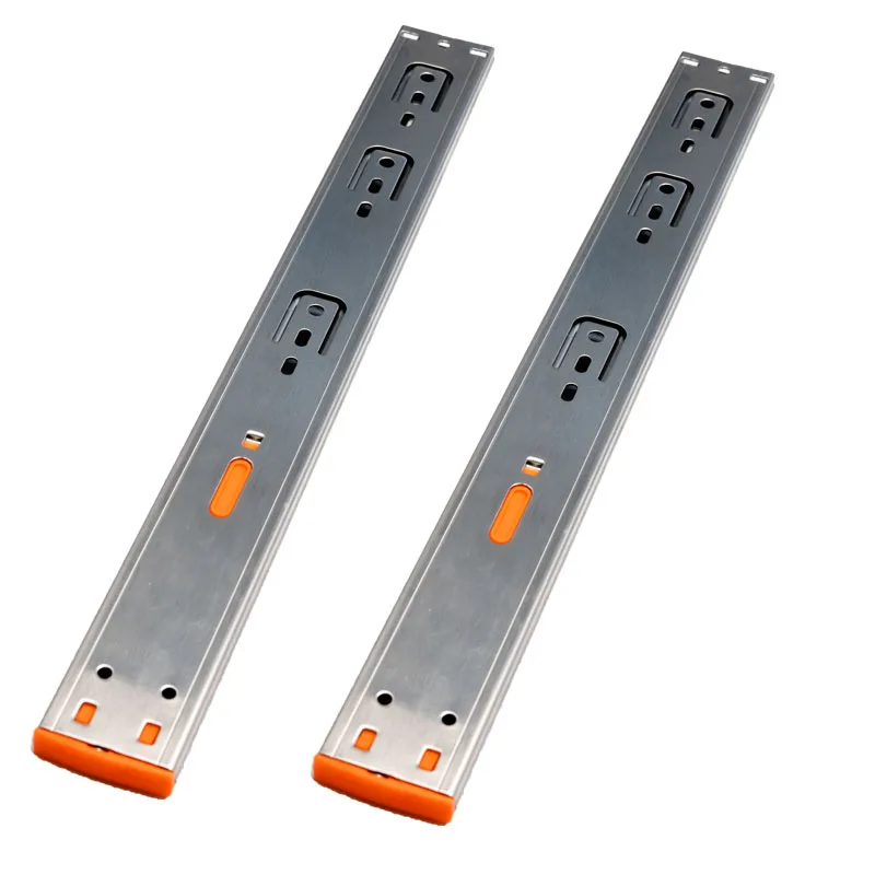 Source Factory Heavy Duty 3-Fold Ball Bearing Drawer Rails 45mm Telescopic Slides for Cabinets for Dining Outdoor for Kitchen