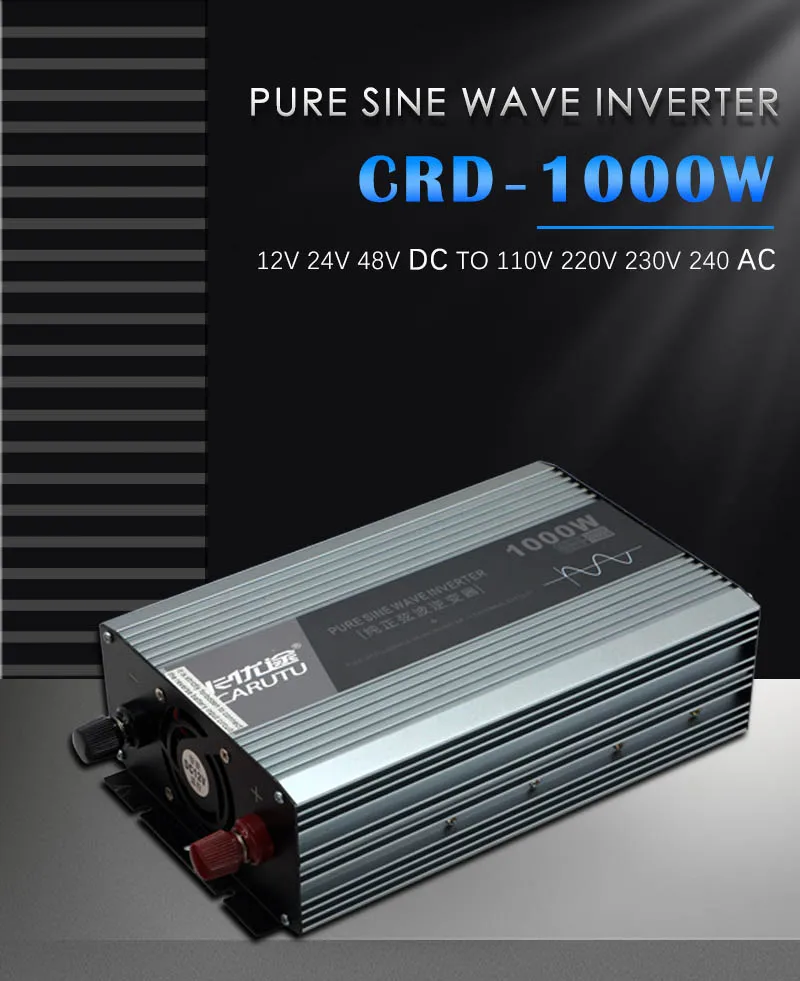 power inverter for car convertisseur 12v 220 1500w Solar Pure Sine Wave DC12V/24V/48V To AC220V 50HZ 