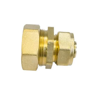 Pex Al Pex pipeline brass socket coupling compression  brass fittings