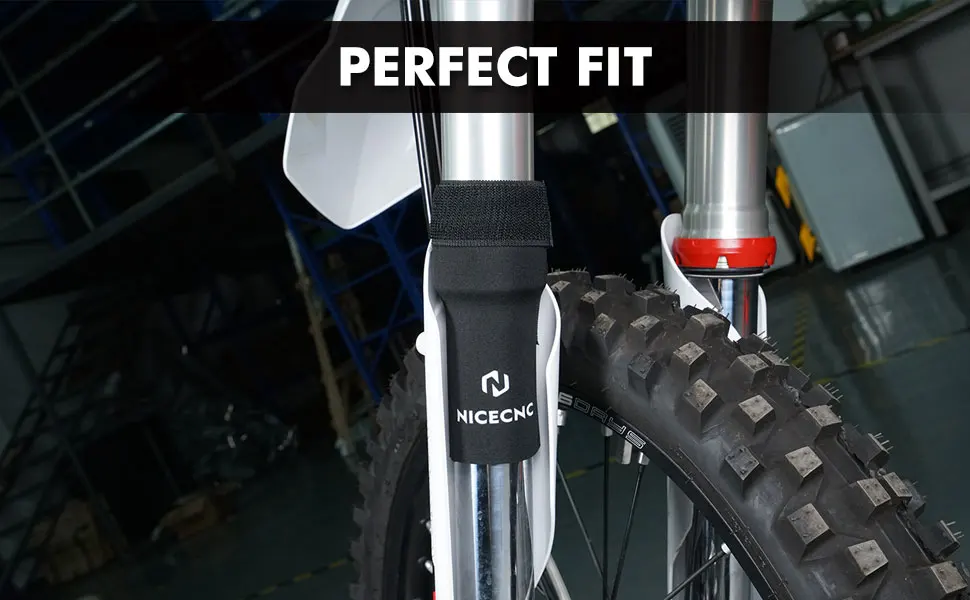 Nicecnc 3750mm Front Fork Seal Protectors Front Fork Sleeve Dust Cover For Dirt Bikes Adventure
