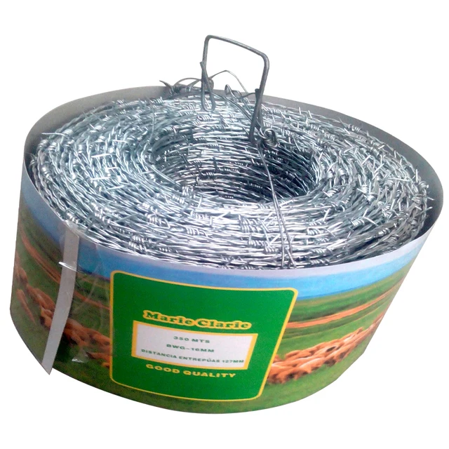 Cheap hot-dip galvanized barbed wire mesh, whole roll 2.2mm wire diameter 200 meters long 16.5KG retail Used for fencing