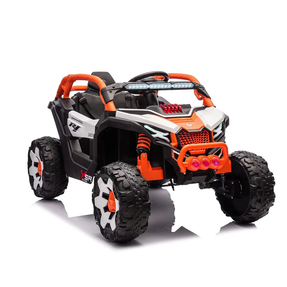 New Children's Electric Four-Wheel Off-Road Ride-On Double-Seater Remote-Controlled Toy Car for Kids