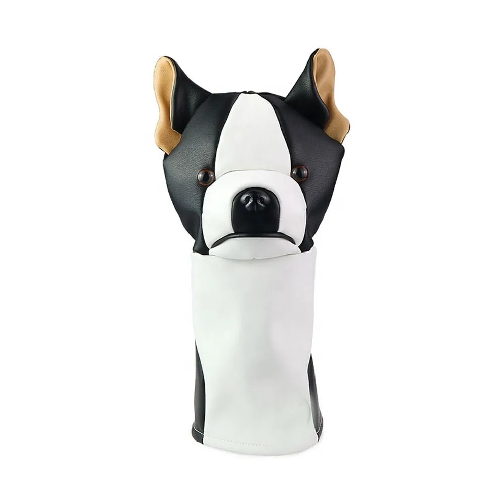 High Quality Cartoon Animal White Leather Dog Wood Driver Golf Headcover Buy Golf Animal