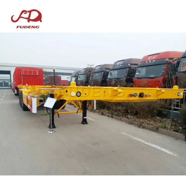 Fudeng Container Trailer 2 or 3 Axle Skeletal Semi Trailer 20ft 40ft Made of Steel Available for Sale in Malaysia