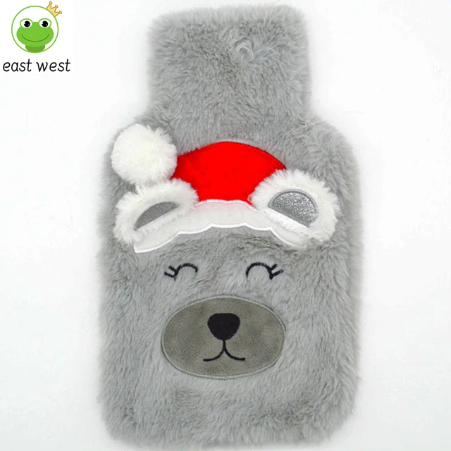 Detachable and Washable Cartoon Plush Water Filled Hot Water Bag, Hand Warmer and Portable
