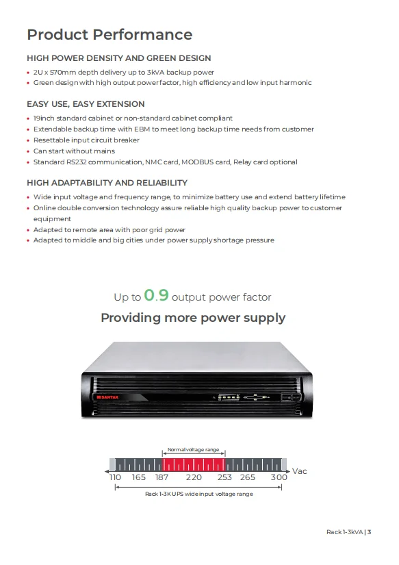 1 kVA Online UPS with 220V Output and 1000 Wh Capacity for Reliable Power Backup