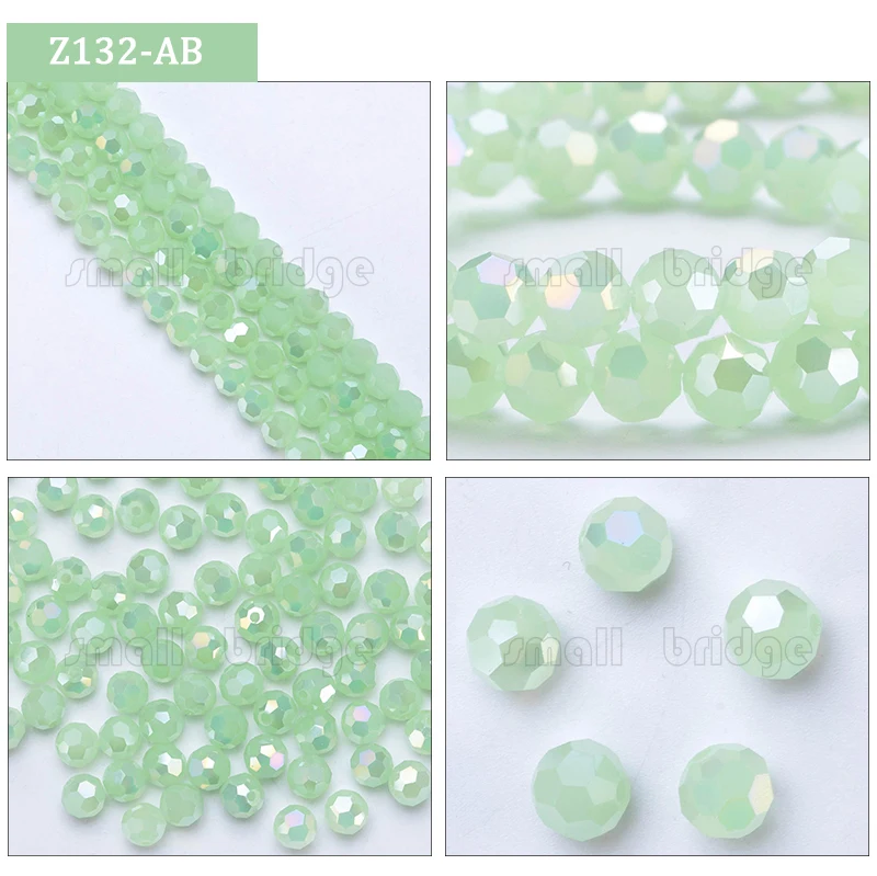 Factory direct 3 4 6 8mm Round Spacer Glass Beads With Holes Jewelry Accessories For Necklace Earring manufacture