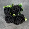 Rose ronde à 7 têtes - noire