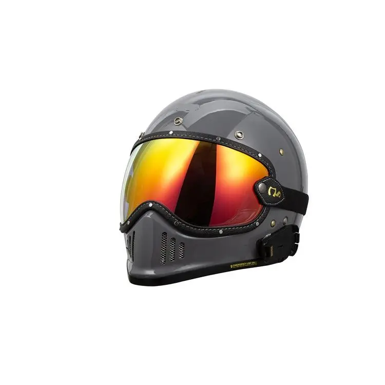 Fashion Retro Color Lens with Adjustable Belt Strap Goggles Helmet Motorcycle Visor for Urban Safety Scooter Open Face Helmet