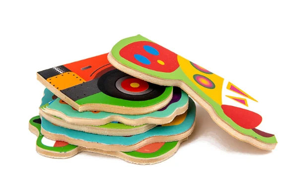 3D деревянные головоломки Мультяшные детские игрушки обучающие с