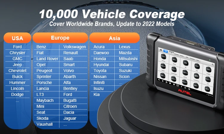 Autel Maxicom Mk808s Full System Diagnostic Scanner Mk808 S Upgraded ...