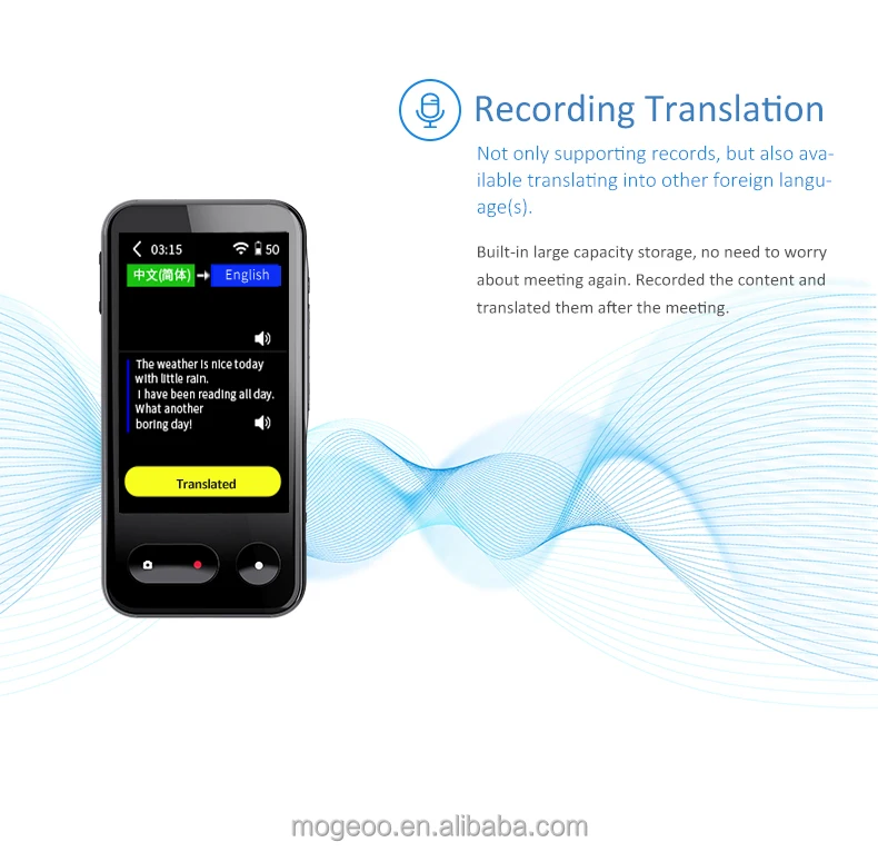 4G Internet Smart Voice Translator 138 Multi Languages in Real Time Online Instant Off Line T7 Translator AI Conversion