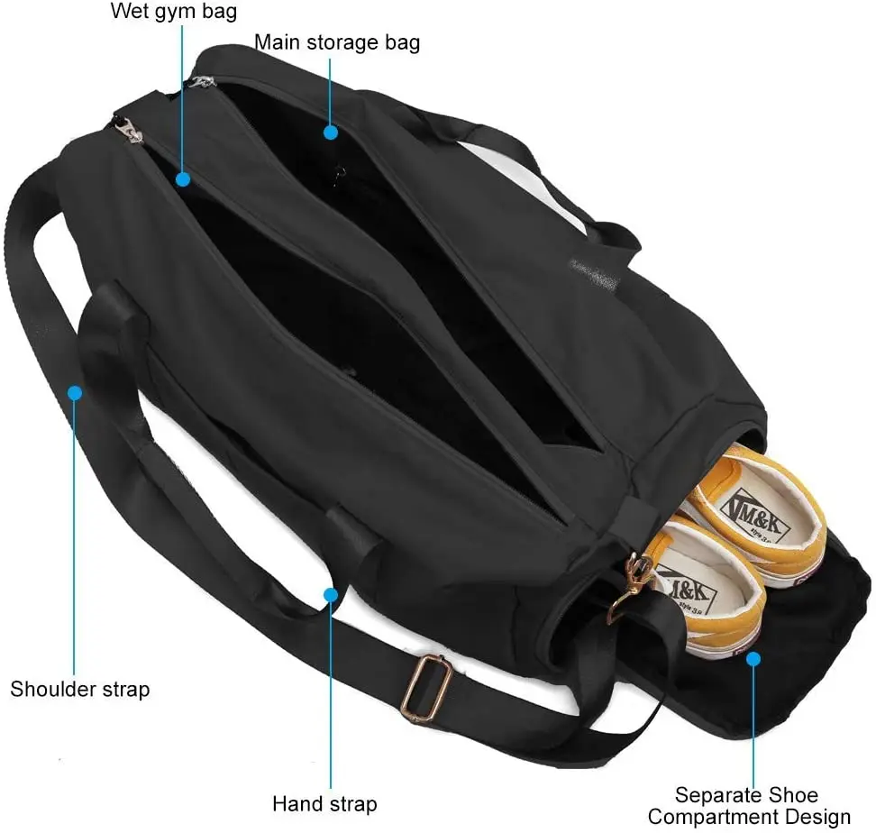 Custom Fashion Gym Duffle Bag Dry Wet Separated Gym Sport Duffle Bag