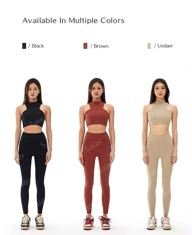 High Waist Workout Set Running Fitness Suit Women Legging And Top Set