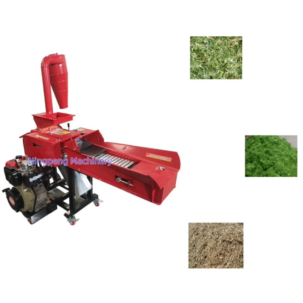Small Animal Feed Chuff Shredder Asia Grass Cutter Machine For Sale Rice  And Paddy Straw Crusher Hammer Mill NP Brand