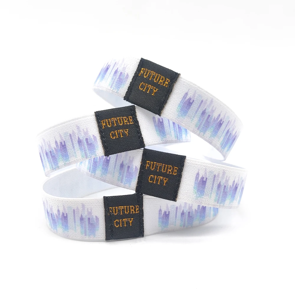 NFC Festival 213 Woven RFID Wristband Fabric Woven Passive CMYK Offset Printing Customized Size More Than 10 Years