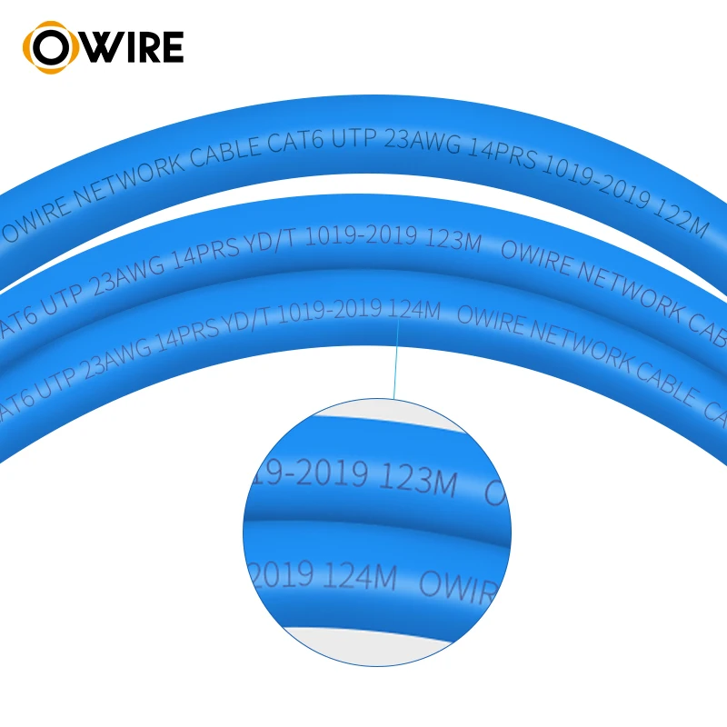 OWIRE High Bandwidth CAT 6 Indoor Ethernet Cable Oxygen Free Copper CE/ROHS//CPR Certified PVC/LSZH Sheath for Professional IT