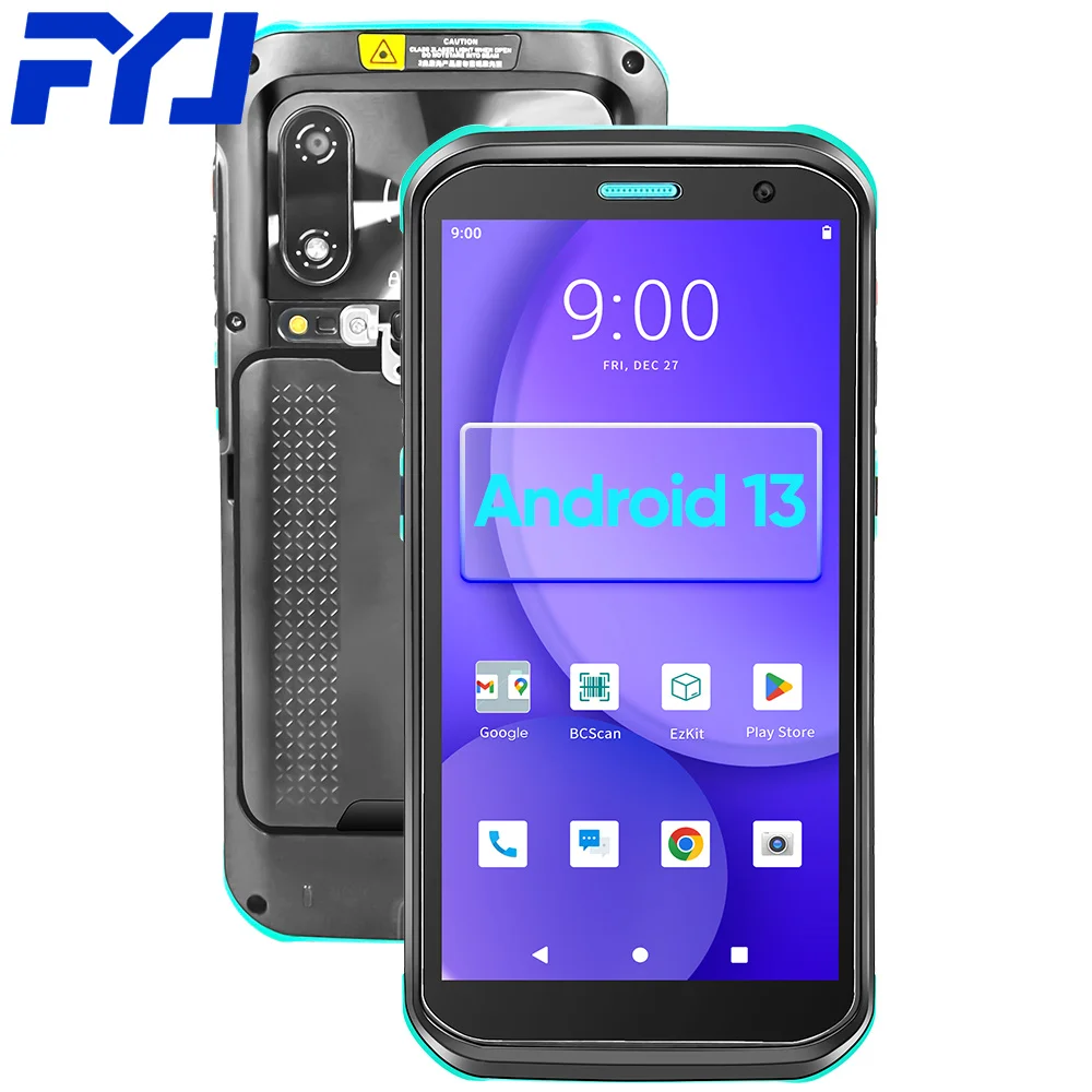 FYJ F9825 8-Core 4+64G IP68 Luggage Pda Biometric Mobile Pda 2D Barcode Reader 5.5 Inch Rugged Android Scanner Terminal PDA