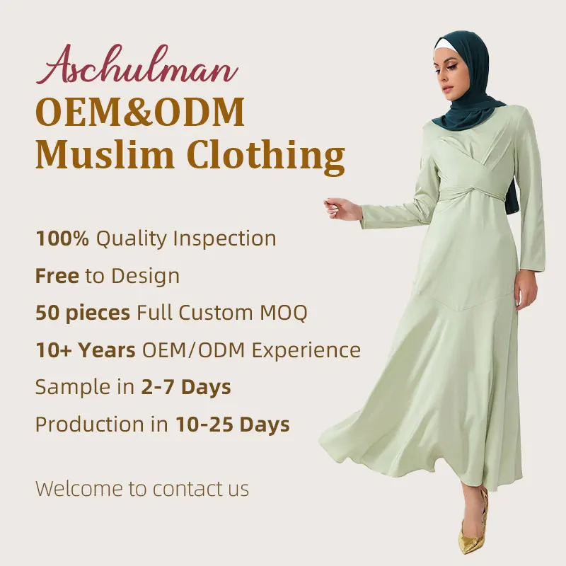 Aschulman Custom Latest Design Long Dresses for Muslim Women Muslim Dress for Women Maxi Dress Ladies Muslim