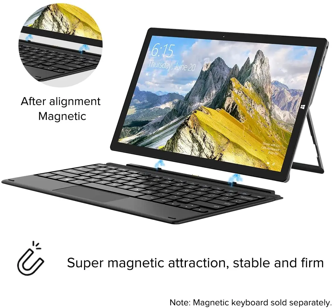 2022 TeclastX16新しいタブレット2in1ウィンドウ10タブレットPC、5ピン