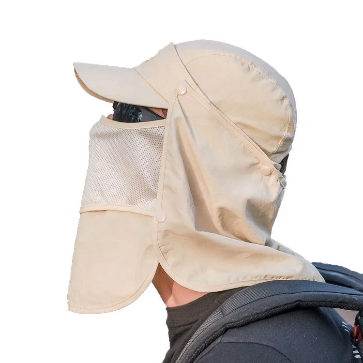 fishing hat with neck flap and