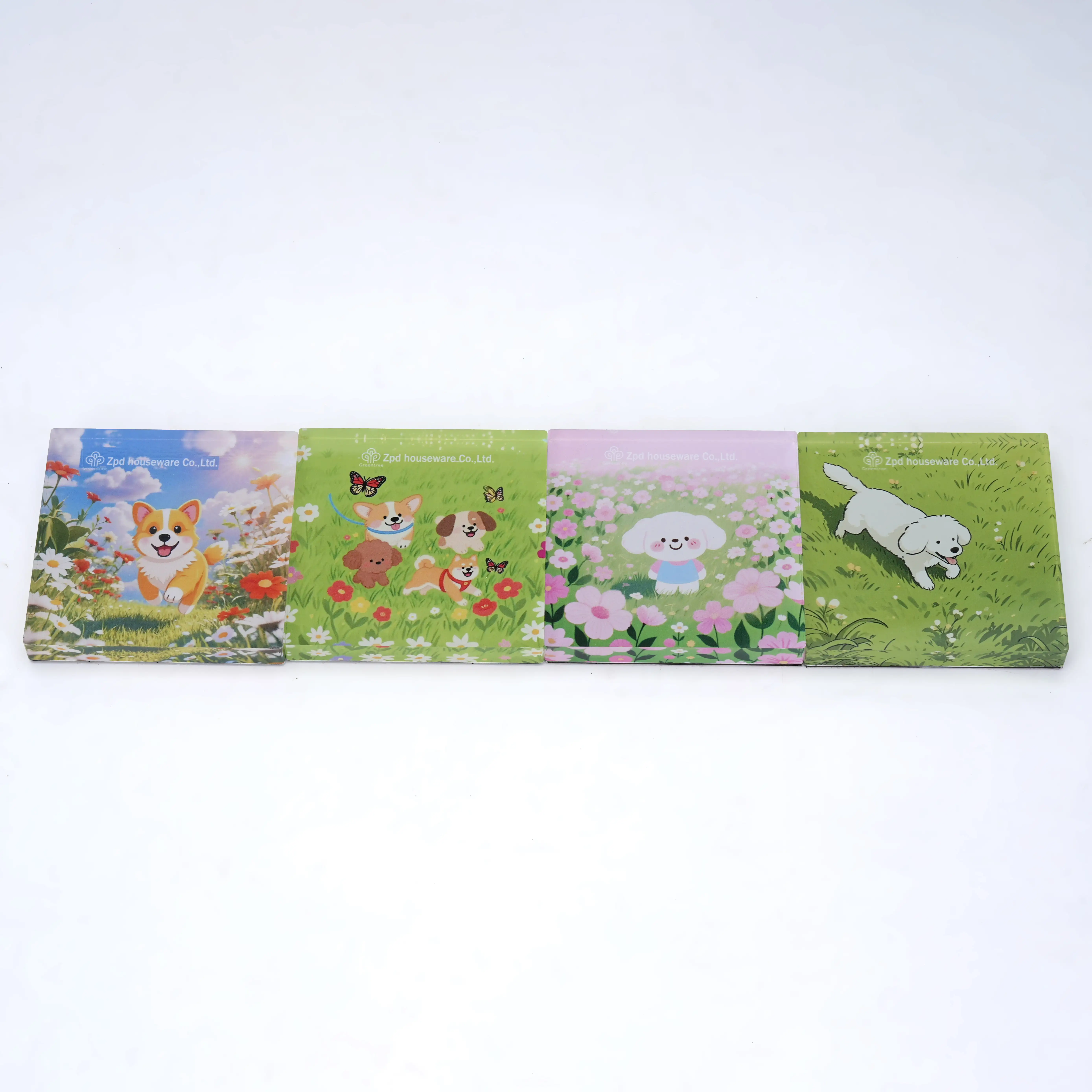 Transparent Acrylic Refrigerator Magnet Modern Design Custom Logo Rectangular Shape Star Anime Cartoon Pattern Home Decor