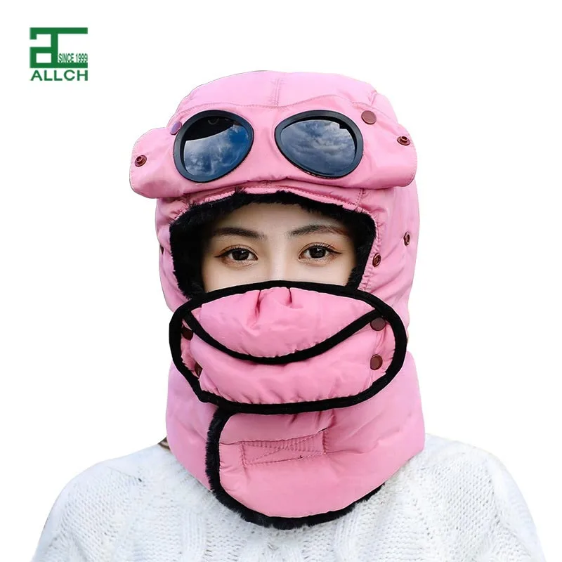Allch Trapper Hat With Glasses Thermal 